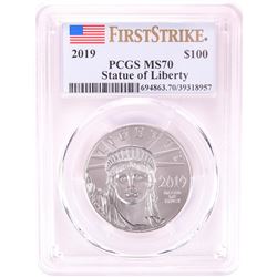 2019 $100 Platinum American Eagle Coin PCGS MS70 First Strike