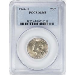 1944-D Washington Quarter Coin PCGS MS65