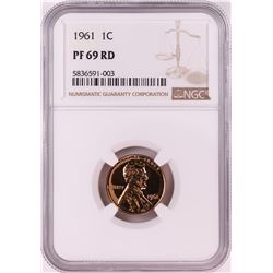 1961 Proof Lincoln Memorial Cent Coin NGC PF69RD