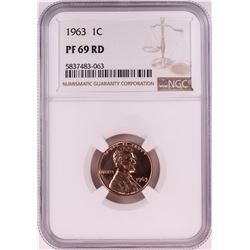1963 Proof Lincoln Memorial Cent Coin NGC PF69RD