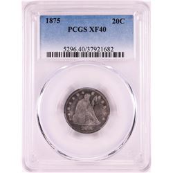 1875 Twenty Cent Piece Coin PCGS XF40