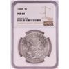 Image 1 : 1888 $1 Morgan Silver Dollar Coin NGC MS64