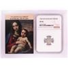 Image 1 : 1553 KB Hungary Denar 'Madonna and Child' Coin NGC XF45 w/ Story Box