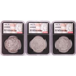 Lot of 1902-1904 $1 Morgan Silver Dollar Coins NGC Genuine