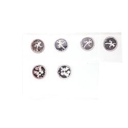 Lot of (6) Rarities Mint Disney Mickey Steamboat Willie 1/20 oz .999 Fine Silver Rounds