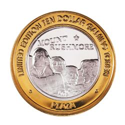 .999 Silver Plaza Las Vegas, NV $10 Casino Limited Edition Gaming Token