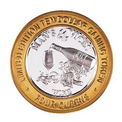 .999 Fine Silver Four Queens Las Vegas, NV $10 Limited Edition Gaming Token