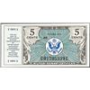 Image 1 : Series 472 5 cents Military Payment Certificate Note