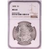 Image 1 : 1890 $1 Morgan Silver Dollar Coin NGC MS64