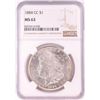 Image 1 : 1884-CC $1 Morgan Silver Dollar Coin NGC MS63