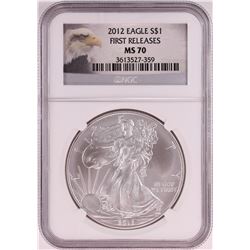 2012 $1 American Silver Eagle Coin NGC MS70 First Releases