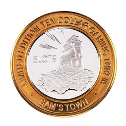 .999 Silver Sam's Town Las Vegas $10 Limited Edition Casino Gaming Token