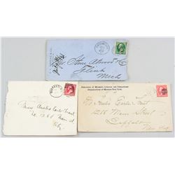 Three Assorted American Stamps w/ Envelopes