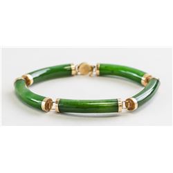 Gold and Jade Bracelet