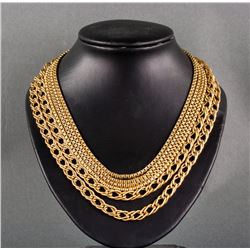 Monet Gold Tone Metal Women's Collar Necklace