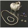 Image 1 : 6 Pcs of Thai Silver Filigree Jewellery Set & Box