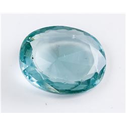 5.60ct Oval Cut Green Natural Sapphire AGSL