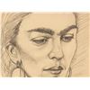 Image 3 : Frida Kahlo Mexican Charcoal on Paper