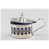 Image 1 : Sterling Silver Salt Holder with Spoon