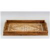 Image 1 : Wooden Tray with Inlaid Floral Pattern
