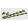 Image 1 : Set of Green Hardstone Chopsticks