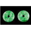Image 1 : Two-Piece Chinese Green Hardstone Peace Pendants
