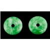 Image 2 : Two-Piece Chinese Green Hardstone Peace Pendants