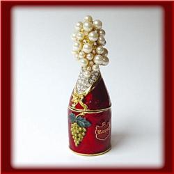 NEW YEAR’S CHAMPAGNE BOTTLE 24K GOLD CRYSTALS BOX