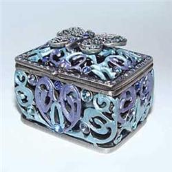 FILIGREE BUTTERFLY 24K GOLD SWAROVSKI CRYSTAL BOX
