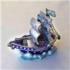 Image 1 : SAILBOAT! PIRATE SHIP! 24K GOLD CRYSTALS BOAT BOX