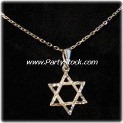 14K GOLD STAR MOGAN DAVID PENDANT CHARM 