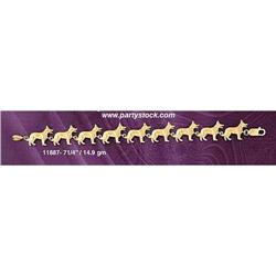 Dogs German Shepherd Solid 14K Gold Bracelet 7.5”