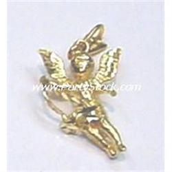 SOLID 14K GOLD ANGEL CHERUB CUPID PENDANT CHARM
