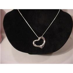 NEW STERLING SILVER HEART PENDANT SLIDER NECKLACE