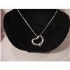 Image 1 : NEW STERLING SILVER HEART PENDANT SLIDER NECKLACE