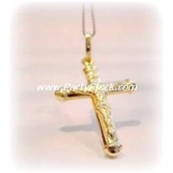 14K GOLD CRUCIFIX CATHOLIC CHARM PENDANT 