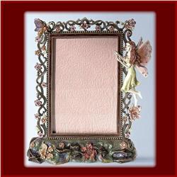 24K GOLD SWAROVSKI CRYSTALS FAIRY PHOTO FRAME