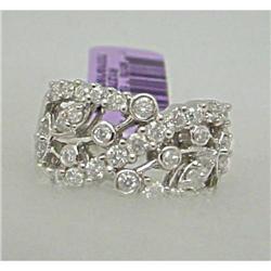 14K GOLD GENUINE PAVE DIAMOND VING RING SIZE 7 & 7.5 