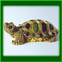 NEW! BABY TURTLE TORTOISE 24K GOLD CRYSTAL  BOX