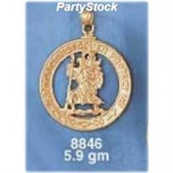 BIG! MEN’S! 14K GOLD! St. Christopher 14K Pendant