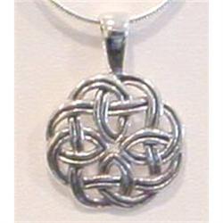 LOT OF 3 SOLID STERLING SILVER CELTIC PENDANT NECKLACE 16"