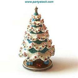 NEW 24K GOLD SWAROVSKI CRYSTAL CHRISTMAS TREE BOX