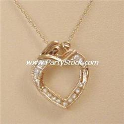 14K WG GOLD/DIAMOND CHILD/MOTHER PENDANT NECKLACE