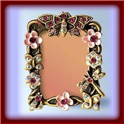 24K GOLD SWAROVSKI CRYSTAL PHOTO FRAME   P-62