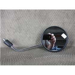 Black Plastic Motorcycle Mirror on Chrome Rod