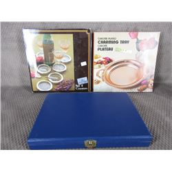 Canadian Wildflower Spoon Set, Chrome Tray, Coasters