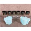 Image 1 : 6 - Glasses & Tupperware Cream & Sugar