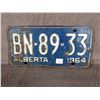 Image 1 : Single Alberta 1964 License Plate