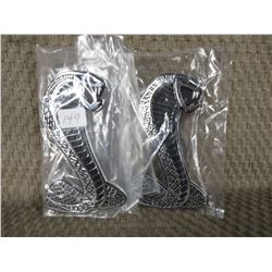Set of 2 Plastic Cobra Stick-on Emblems
