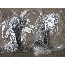 Set of 2 Plastic Cobra Stick-on Emblems